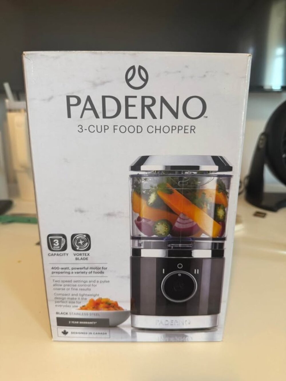 Paderno Compact 3 Cup Food Chopper NEW